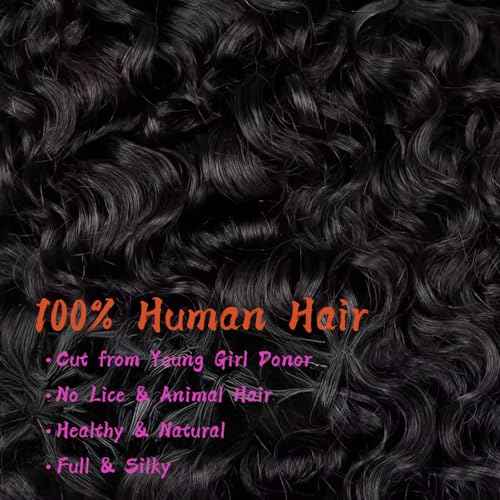 Burmese Curly Bundles Human Hair Water Wave Human Hair 100% Unprocessed Brazilian Virgin Remy Hair Bundles Quick Weave for Women Natural Black (Burmese Curly Natural Black, 18 20 22 Inch NEW)