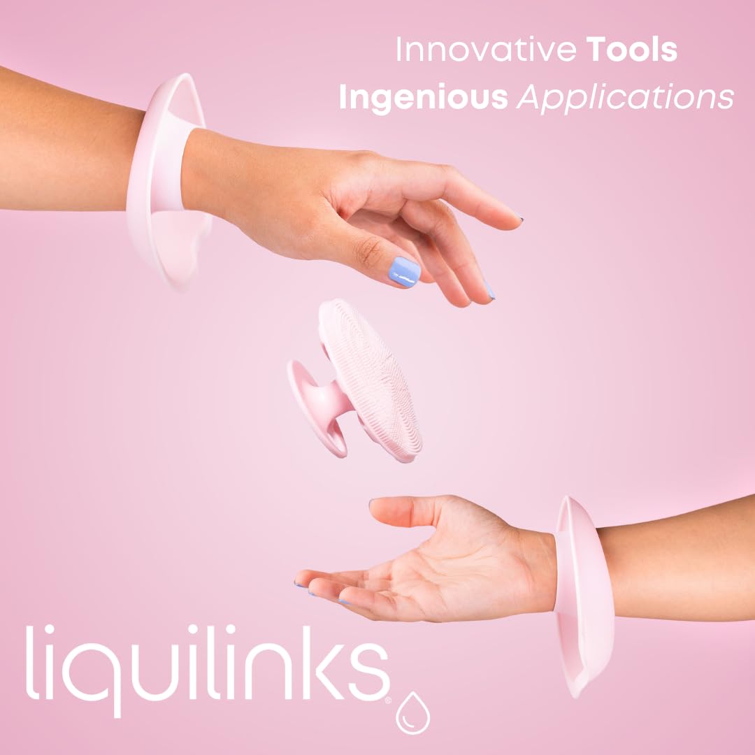 LiquiLinks Face Buffer for Washing Face, Reducing Pore Size and Cleansing Skin - Silicone Spa Accessory - Essential Skincare Tool for Teen Girls Sky Blue