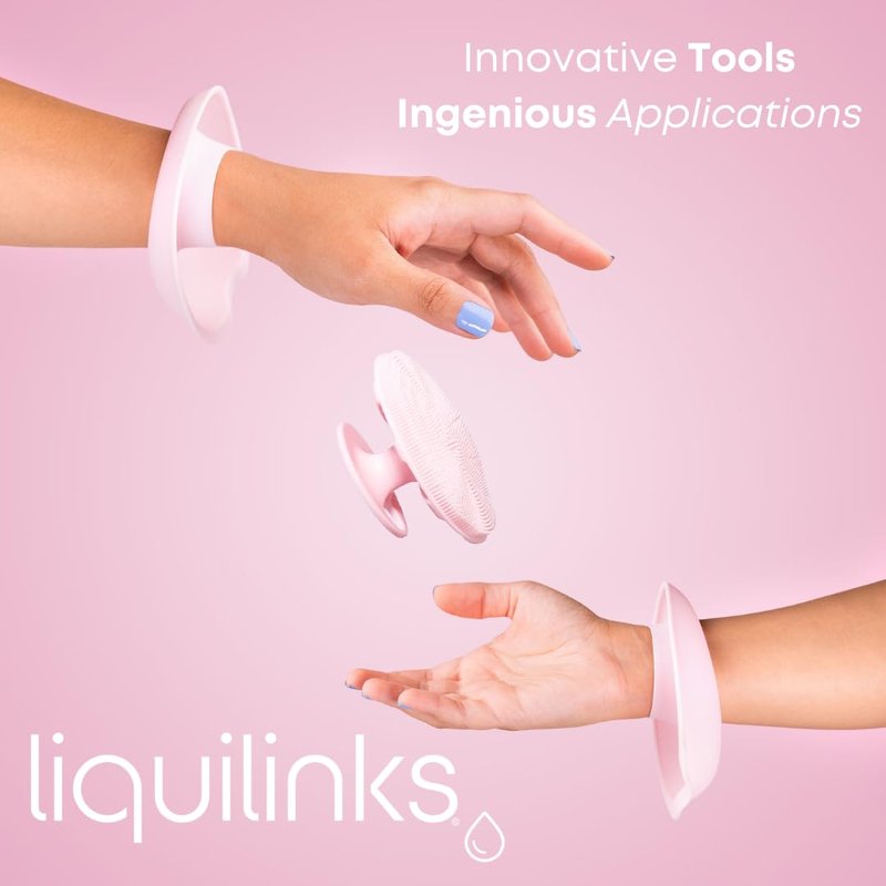 LiquiLinks Face Buffer for Washing Face, Reducing Pore Size and Cleansing Skin - Silicone Spa Accessory - Essential Skincare Tool for Teen Girls Sky Blue