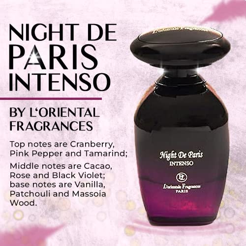 L'ORIENTALE FRAGRANCES Night De Paris Intenso Eau De Parfum Spray for Men, 3.4 Ounce