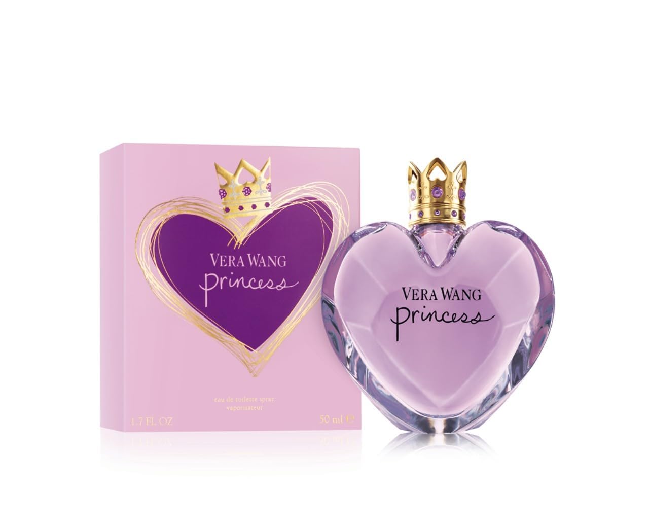 Vera Wang Princess Eau de Toilette for Women - Fruity Floral Perfume with Vanilla & Water Lily - 1.7 Fl Oz