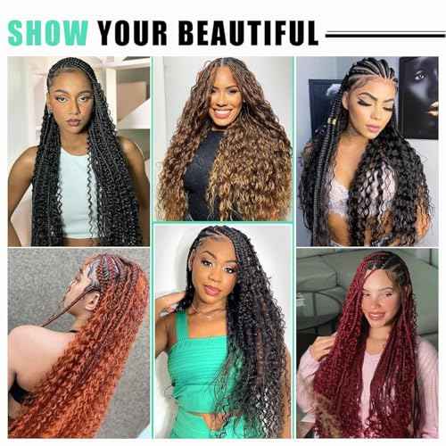 12 Inch Human Braiding Hair for Boho Braids 100g Deep Wave Curly Boho Hair for Braiding Knotless 3 Bundles/Pack Natural Black