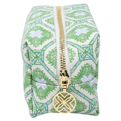 Lilly Pulitzer 4 Piece Travel Toiletry Bag, Cute Luggage Case for Adults, Zipper Pouch Set for Cosmetics, Small Pouch Bag for Supplies, Makeup or Toiletries (Swayin in the Breeze)