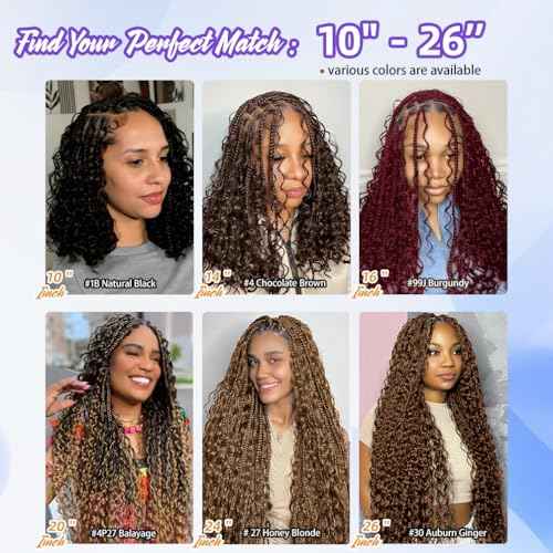 Deep Wave Human Braiding Hair for Boho Braids ? 14 Inch 120g 3 Bundles/Pack Highlights Balayage Chocolate Brown to Caramel Blonde, 12A Brazilian Hair Bulk No Weft, Wet & Wavy Curly Knotless Extensions