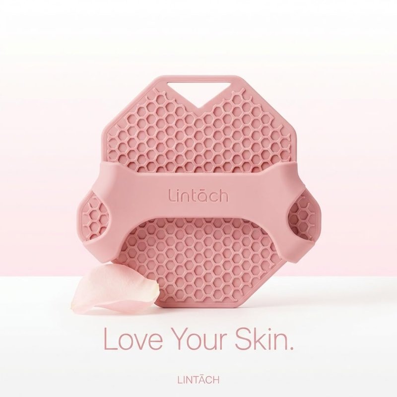 Silicone Shower Scrubber for Body – Exfoliating Loofah Alternative, Zinc & Silver-Infused, Hygienic & Gentle for Sensitive Skin, Durable & Long-Lasting Body Scrubber for Women - Rose Pink