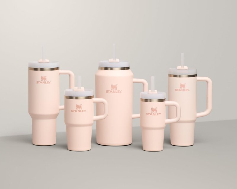 STANLEY Quencher H2.0 Tumbler with Handle and Straw 30 oz | Flowstate 3-Position Lid | Cup Holder Compatible for Travel | Insulated Stainless Steel Cup | BPA-Free | Rose Quartz 2.0