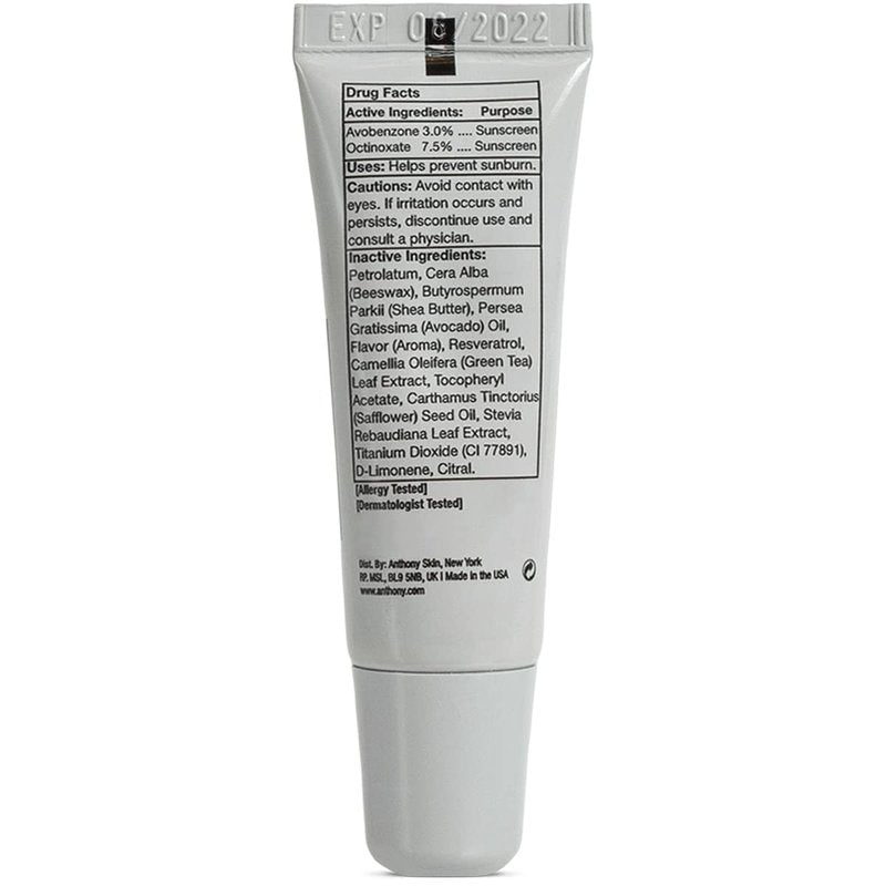 Anthony 25 SPF Lip Balm with Sunscreen for Lips – Contains Green Tea Extract, Shea Butter & Vitamin E – Moisturizing Repair Care Treatment for Chapped & Dry Lips 2-Pack