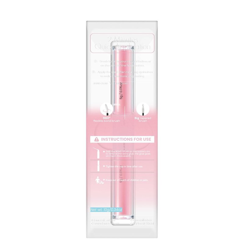 LA MAESII Lash Bond and Seal 10ML - Waterproof, Long-Lasting Eyelash Cluster Glue | Quick-Dry, Latex-Free Adhesive (Clear)