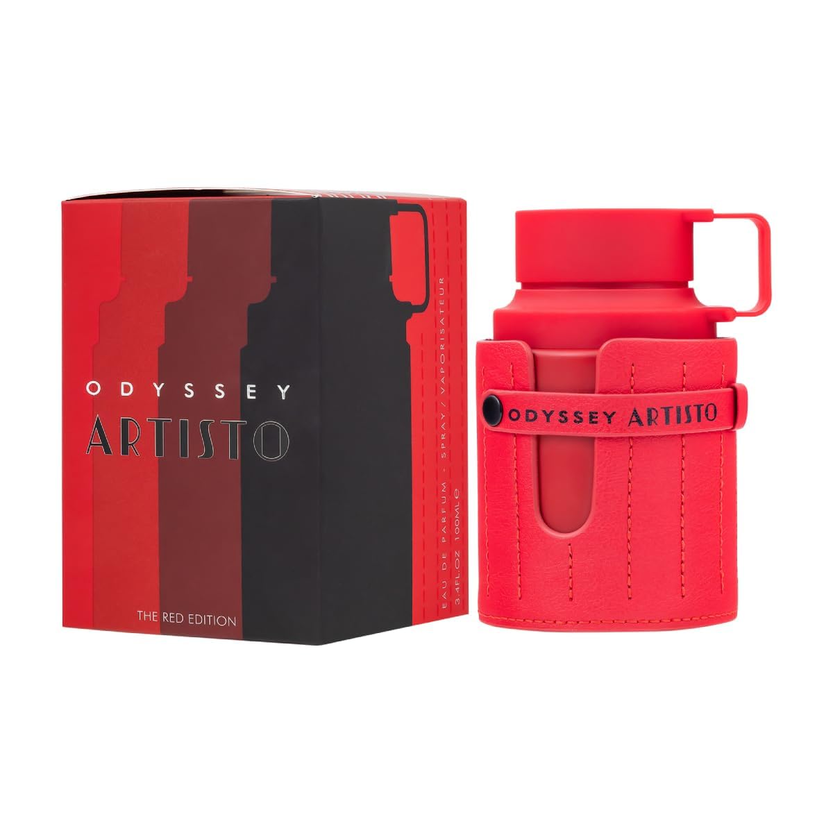 xinhaul Odyssey Artisto The Red Edition – Woody, Sweet, Tropical, Warm Spicy – Eau de Parfum Spray Long-Lasting Fragrance for Unisex, 3.40 Ounce / 100 ml