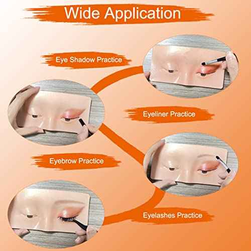 3D Reusable Makeup Mannequin - Practice Face Board with Eyeshadow Palette for Makeup Artists & Beginners