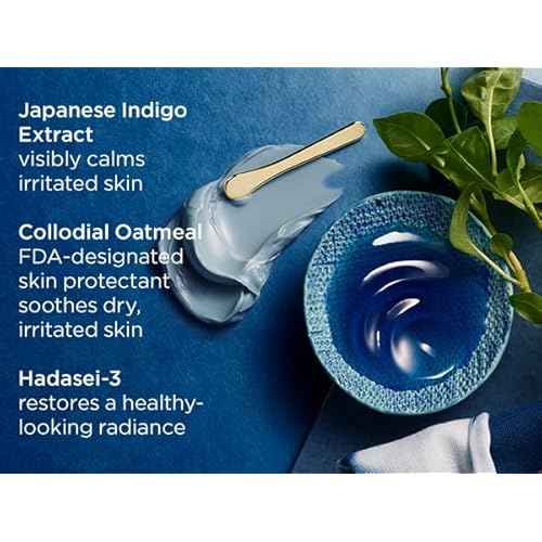 TATCHA Indigo Calming Cream | Face Moisturizing Cream for Eczema & Redness | 50ml / 1.7 oz