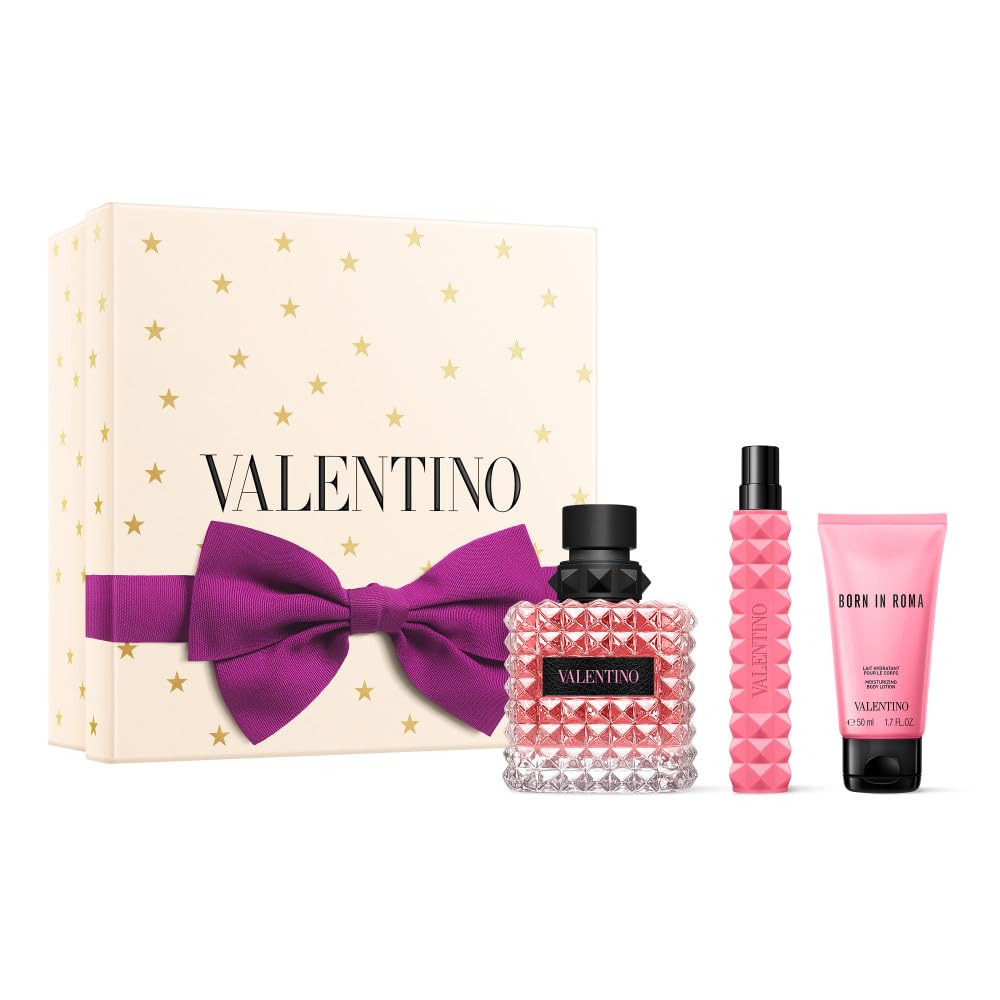 Valentino Donna Born In Roma Gift Set (Eau de Parfum 3.4 fl. oz + Body Lotion 1.7 fl. oz + Eau de Parfum Mini 0.34 fl. ozl)