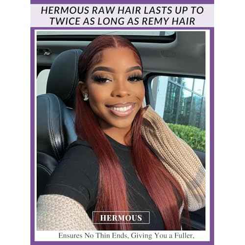 13A Double Drawn Reddish Brown Straight Human Hair Bundles, Full and Thick Copper Red 100% Brazilian Raw Hair 3 Weave Auburn Colored 33B Brownish Straight Bundles 12 14 16 Inch Sew In