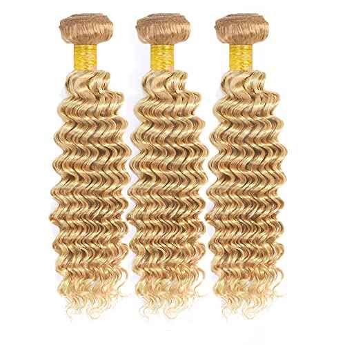 30 32 34 inch 613 Deep Wave Bundles Blonde Human Hair Bundles P27/613 Human Hair Bundle 613 and 27 Deep Wave Bundle