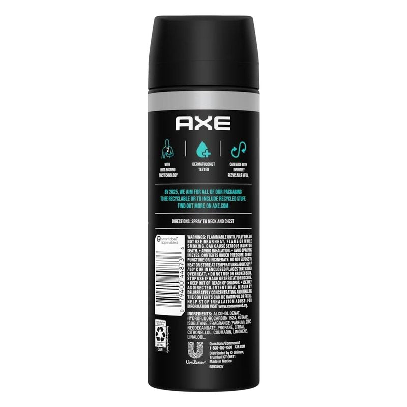 Axe Deodorant Bodyspray - Apollo Scent | 4 oz | Pack of 5 for Long-Lasting Freshness