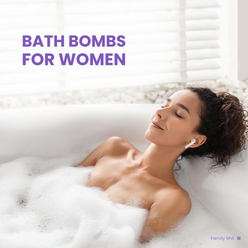 BODY & EARTH Bath Bombs Gift Set for Women 10 X 3.5 oz Essential Oils Lavender Handmade Birthday Gift Idea for Family, Women, Men, Mothers Day Gifts for Mom, Christmas Gifts for Her