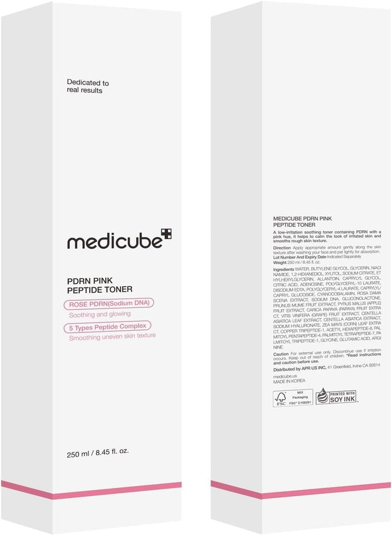 medicube PDRN Toner Salmon DNA PDRN CICA Soothing Toner | Lightweight & Watery for Skin Boosting, Soothing and Calming | Uneven Skin Tone Care with Peptide & Niacinamide | Korean Skincare, 8.45 fl.oz