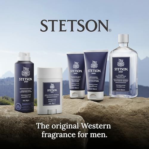 SCENT BEAUTY STETSON Personal Care All Over Hair & Body Wash Moisturizing Body Wash & Shampoo - 16 oz - 3 Pack - Spirit