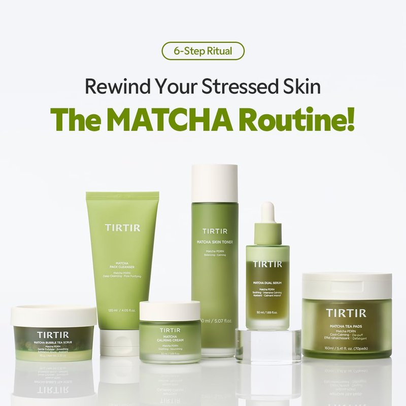 TIRTIR Matcha PDRN Bubble Tea Scrub - Gentle Low-pH Exfoliator with 5,000ppm Vegan Matcha & Ceramide Complex | 100g (3.52oz)