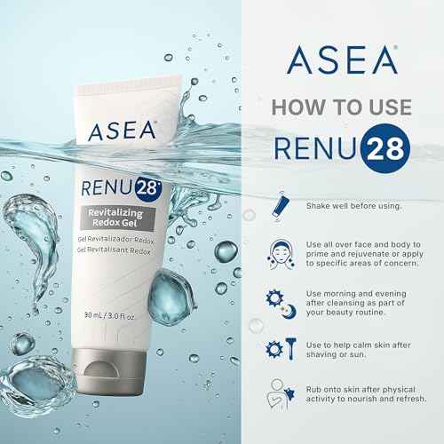 ASEA - RENU28 Redox Gel - Clean Beauty Skincare with Redox Molecules - Improves Elasticity, Smooths Fine Lines, Enhances Tone & Texture - 90 ml