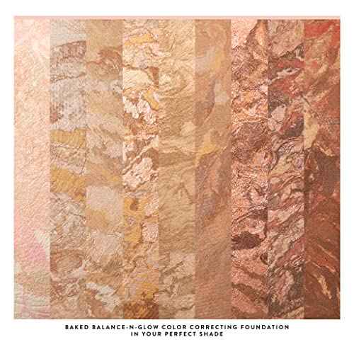 LAURA GELLER NEW YORK Get Glowing Kit (2pc): Baked Balance-n-Glow Illuminating Powder Foundation, Light + Airbrush Kabuki Makeup Brush