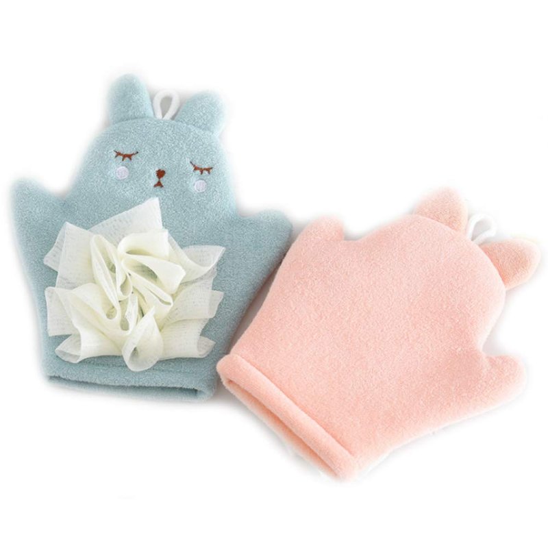 HSENCHO Bath Sponge for Kids Cute Animal Shower Bathing Mitt Loofah Soft Wash Sponge Body Scrub for Baby Toddler (Set of 3