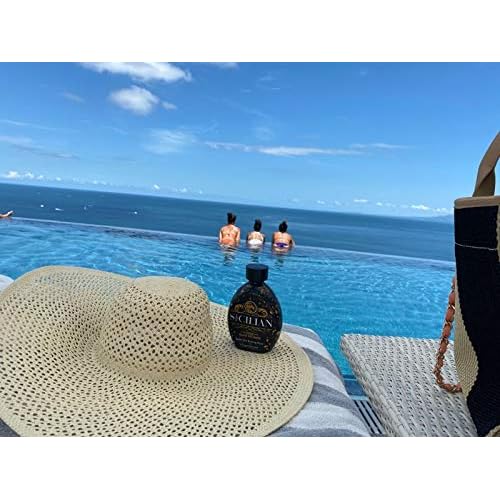 The Sicilian 200X Dark Black Bronzer Tanning Lotion - BEST for Glowing Skin - Gradual Bronzing & Sunless Self Tanner Lotion - Luxurious Sunless Body Tanning Lotion Nourishes Skin