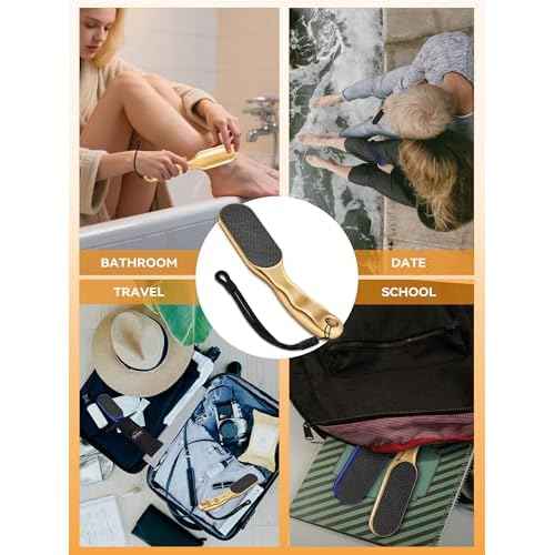 Nano Glass Foot File Foot Callus Remover Scrubber in Shower, Pedicure Tools Feet Scrubber Dead Hard Skin, Anti-Slip Handle Rope & Storage Bag Foot Files for Wet and Dry Feet Care Gift