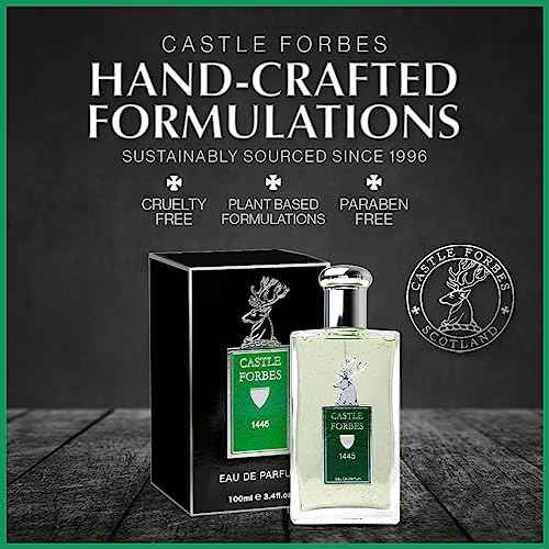 Castle Forbes 1445 Fragrance for Men, 100ml | Light & Timeless Cologne Scent w/Essential Oils | Distinctly British, Paraben-Free, Cruelty-Free, Sophisticated Grooming Essentials