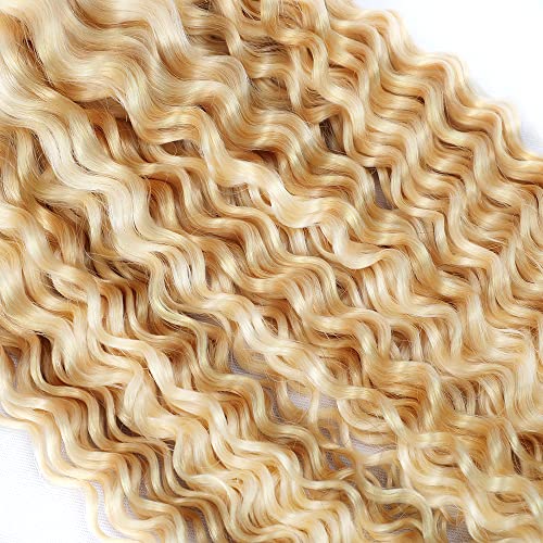 613 Human Hair Bundles Blonde Kinky Curly Bundles 613/27 Human Hair Bundle 20 22 24 inch Honey Blonde Bundle 300g