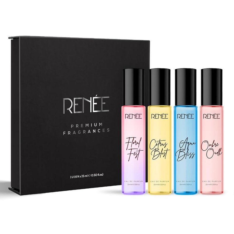 RENEE Premium Fragrance Gift Set - Eau De Parfum Collection | 4 Travel-Friendly Mini Perfumes for Women, 0.50 fl oz Each