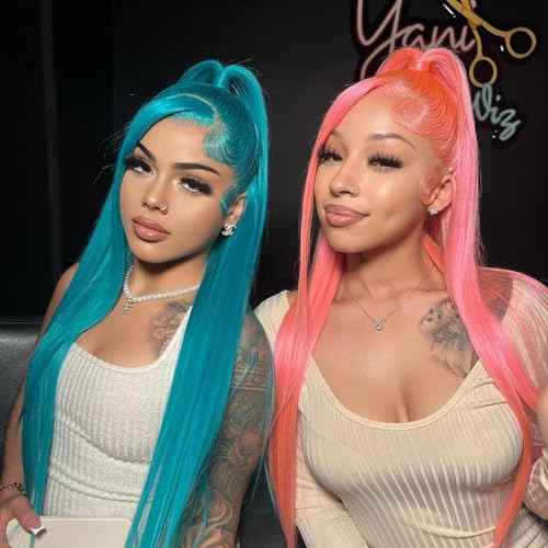 Straight Blonde Lace Front Wigs 26inch 13x4 Blonde Wig Human Hair 613 Lace Front Wig Human Hair 100% Human Hair Wig 180% Density Premium HD Lace Frontal Wig Pre Plucked for Women