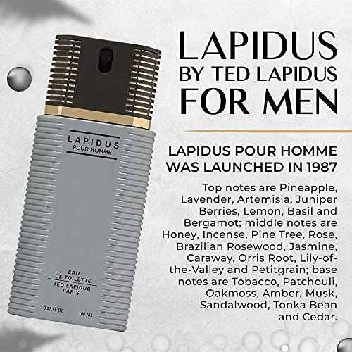 Lapidus By Ted Lapidus For Men. Eau De Toilette Spray 3.3 Ounces (Pack of 3)