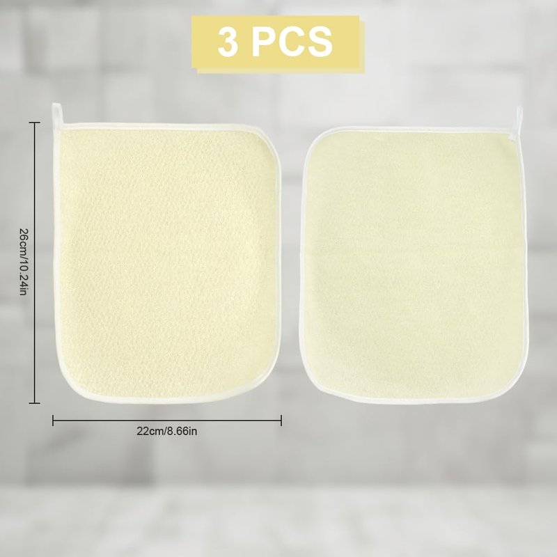 3 Pack Wash Cloths,Exfoliating Body Scrubber,Body Scrubber Exfoliator,Exfoliating Washcloth,Face Cloths for Washing Face,Loofah Exfoliating Body Scrubber,Wash Rags for Body,Exfoliating Towel