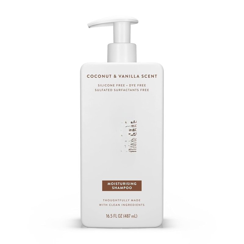 Coconut & Vanilla Moisturizing Vegan Shampoo, Clean, Sulfate, Paraben and Silicone Free - 16.5 fl oz