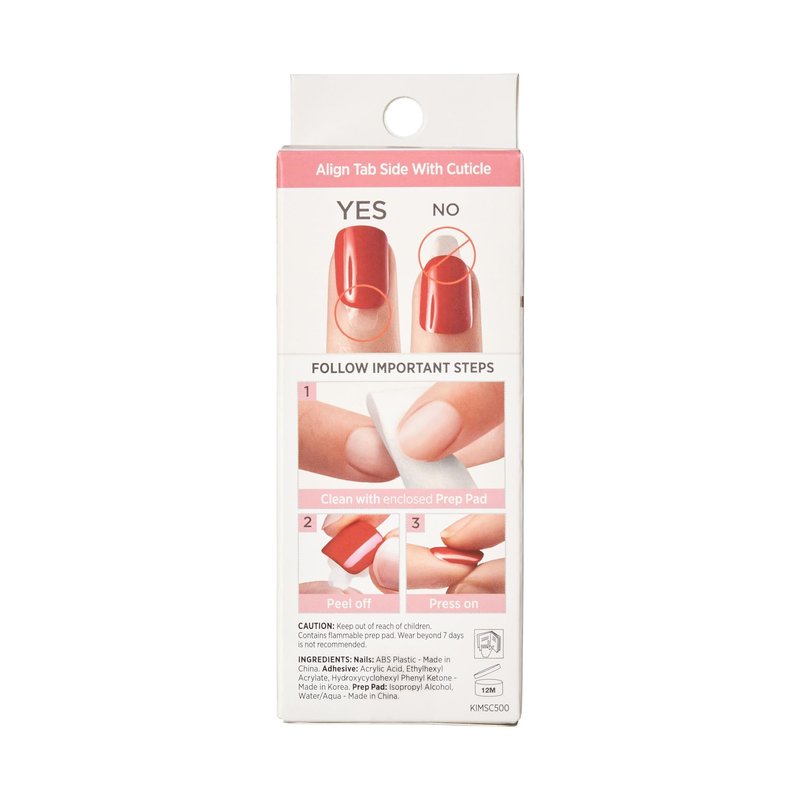 Kiss Impress Press-On Manicure Fake Nails – Astound, Short, Square, White, Easy Press On, Chip Proof, Smudge Proof, Waterproof, No Dry Time, Comfortable & Secure, Super Hold Adhesive | 30 Count