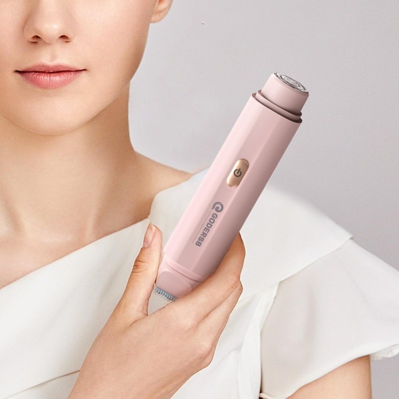 Bikini Trimmer for Women, Waterproof Electric Bikini Shaver Cordless Recharge Razors for Women for Leg Bikini Area Face Armpit & Body Trimming, Ideal Gifts for Ladies - Pink