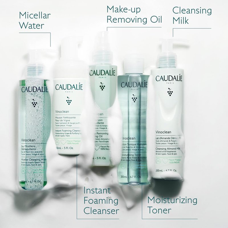 Caudalie Vinoclean Micellar Cleansing Water - Gentle Makeup Remover | 200 mL