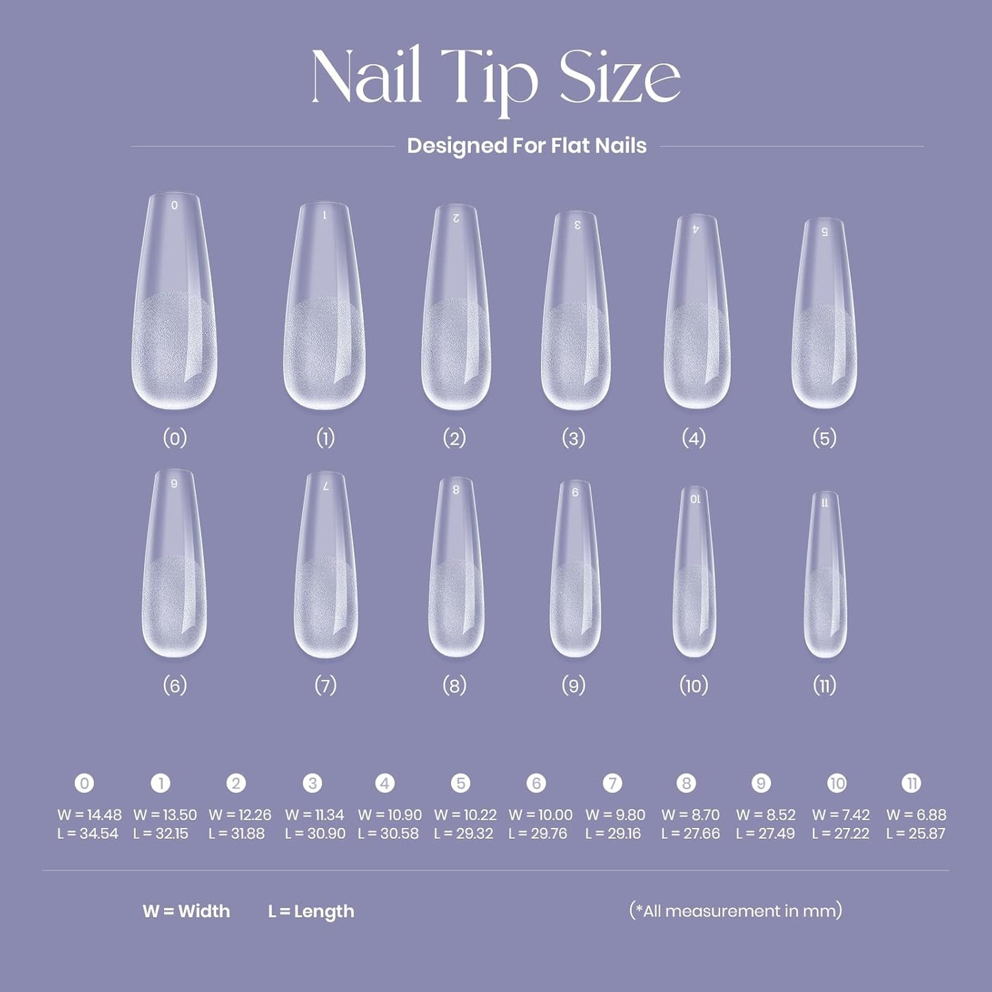Tipex Instant Apex Gel Nail Tips Kit – 500pcs Pre-Etched Sculpted Long Coffin Acrylic Nail Tips, Thicker Full Cover Press-On Nails for Flat Nails, 30g/1.06oz UV Nail Glue Included