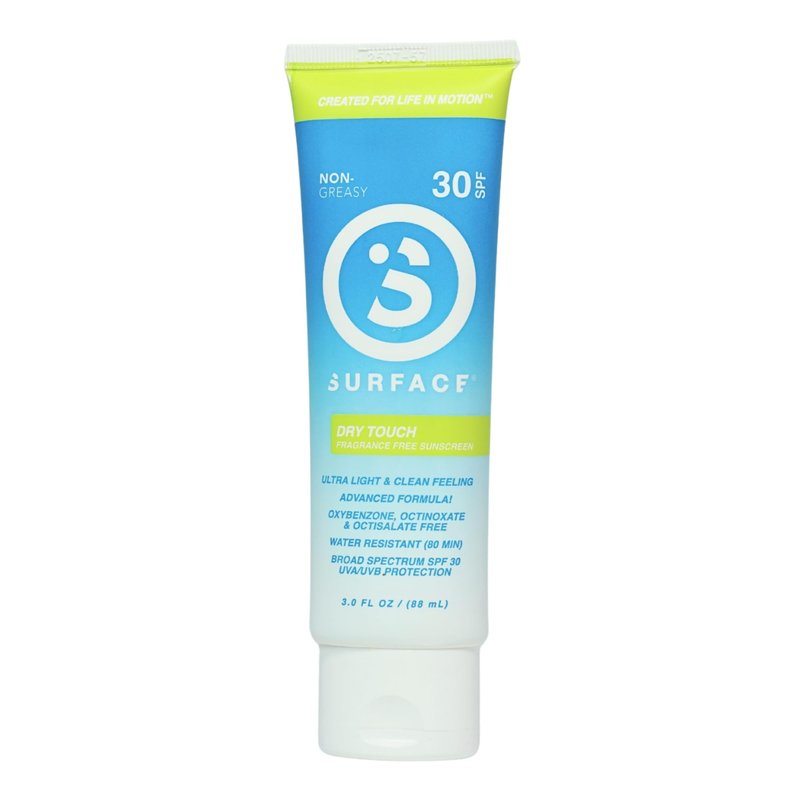 Surface Dry-Touch Lotion Sunscreen - Reef Safe, Ultra-Light & Clean Feeling, Broad Spectrum UVA/UVB Protection, Paraben Free, Hypoallergenic, Water Resistant, Fragrance Free - SPF 30, 3oz