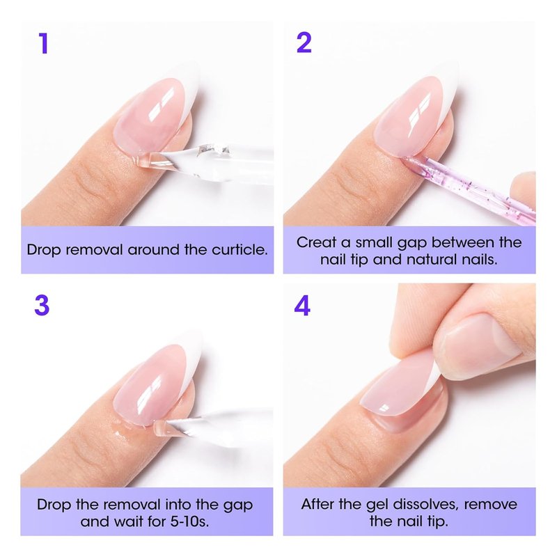 Gellen Nail Glue Remover - Gentle Non-Acetone Formula for Press-On Nails | 80ML Odorless Debonder