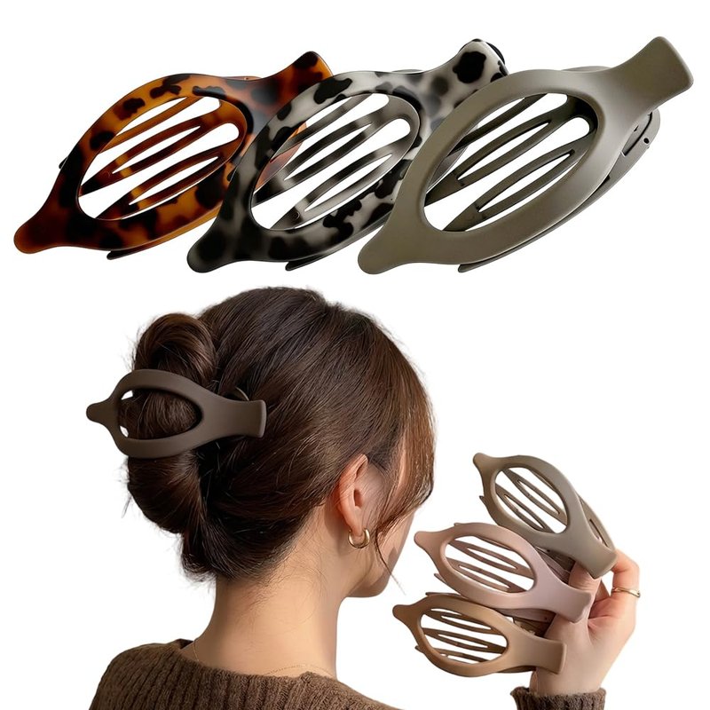 Flat Hair Clips for Women, French Claw & Duck Billed Clips, No-Slip Grip, Lightweight Styling Accessories for Thick Thin Long Short Hair, Daily Use (C- 3PCS Set)