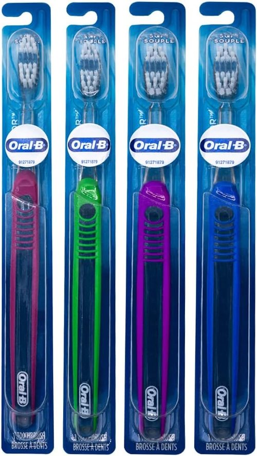 Oral-B Indicator Toothbrushes 35, Compact Soft (Colors Vary) - Pack of 6