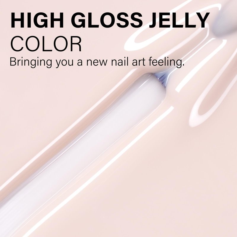 AILLSA Nude Gel Nail Polish Cloud Kiss Jelly Gel Polish Sheer Light Neutral Translucent Gel Polish Long Lasting Milky White Peach Color Soak Off U V Gel for French Manicure Nail Art at Home 0.51 Oz