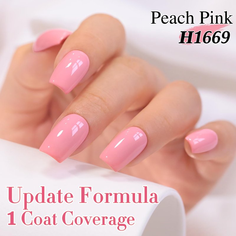 Double Rhythm 0.50 OZ Gel Polish Same Color Same Bottle Golden Round Translucent Neutral Natural Milky 15 ML Jelly UV Nail Polish Art DIY at Home (Pretty Mauve Mist-H1669)