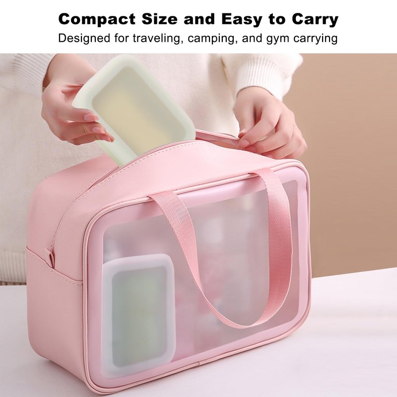 Travel Soap Case, Leak Proof Travel Soap Container, Silicone Soap Box with Drainage Layer, Shatterproof Soap Holder for Travel, Camping, Gym(Off-White, Regular)