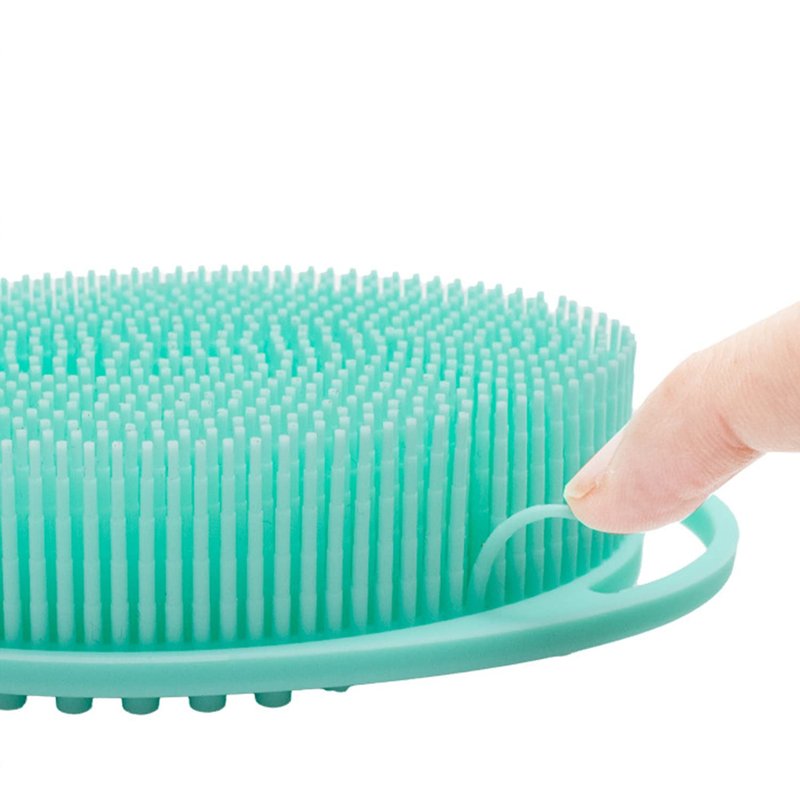 Silicone Body Brush, Exfoliating Body Scrubber, Silicone Body Scrubber Loofah, Silicone Bath Brush, Soft Exfoliating Body Bath Shower Scrubber Brush for Kids and Adults All Kinds of Skin(Green)