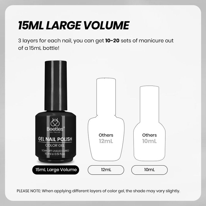 Beetles Black White Gel Polish Set - 2 Pcs 15ml Full Size Black And White Colors Polish French Nails Soak Off Led Nails Art Manicure Salon Diy at Home