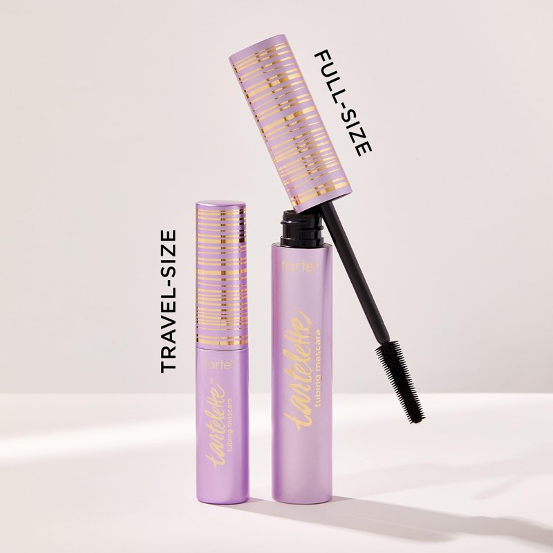 tarte tartelette tubing mascara – Lash Extensions in a Tube, Easy-to-Remove Eye Makeup, Clinically Proven to Volumize & Curl, 24Hr Smudge-Proof Longwear, Vegan & Cruelty-Free, travel size, black