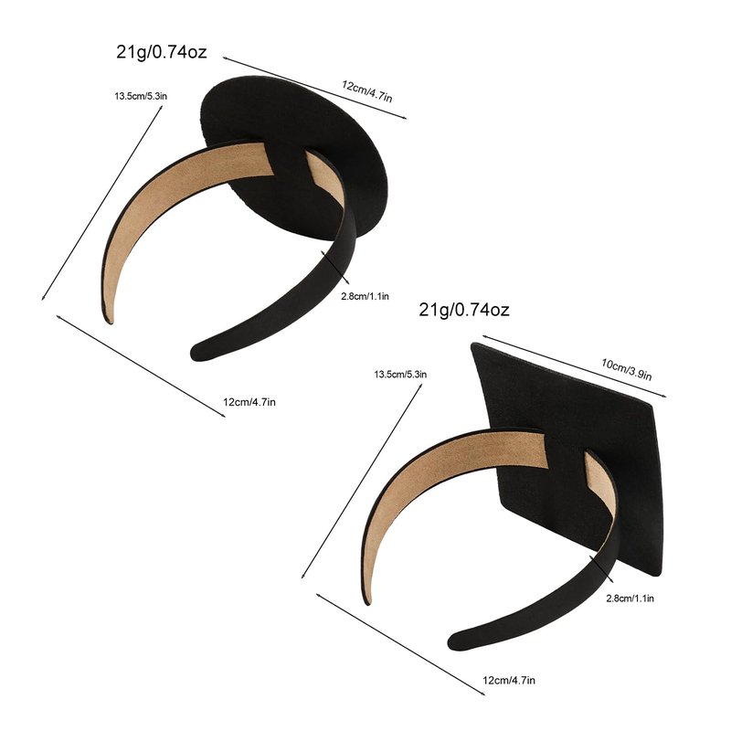 Achenyu Graduation Cap Headband, Grad Cap Headband, Firm Anti-Fall Hairband for Graduation, Hat Accessories for Graduates (1 Pcs, Circle)